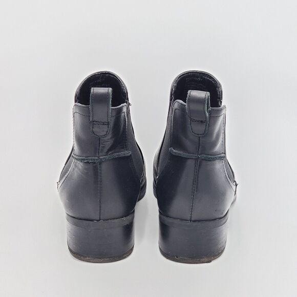 Steve Madden Dicey Black Leather Ankle Booties Size 8 - Picture 6 of 10